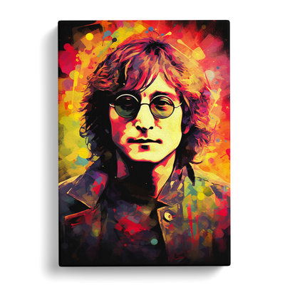 John Lennon Digital - Art Prints - Wrapped Canvas