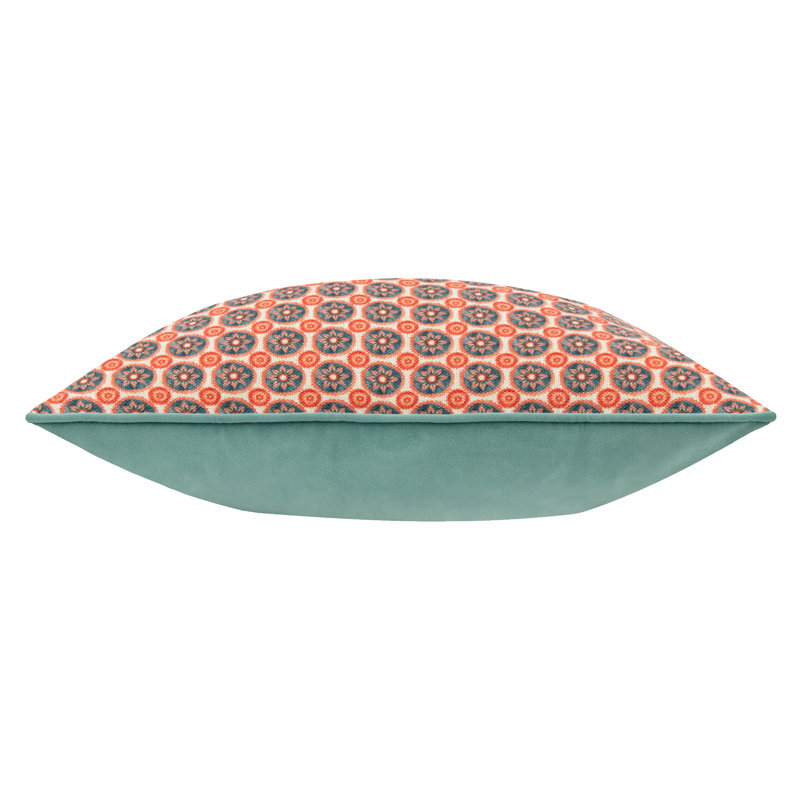 Onika Geometric Rectangular Lumbar Cushion, Blue