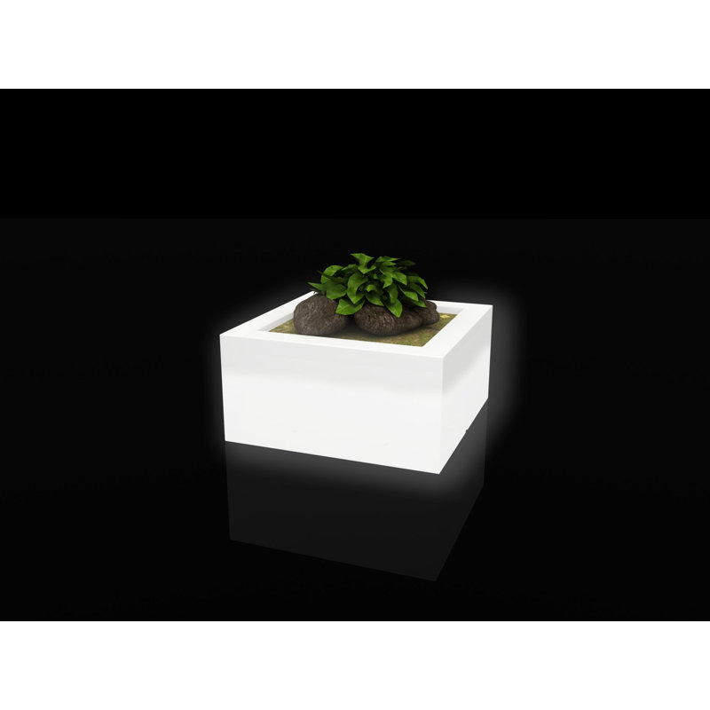 Land Resin Pot Planter, 11.75" H x 23.5" W x 23.5" D