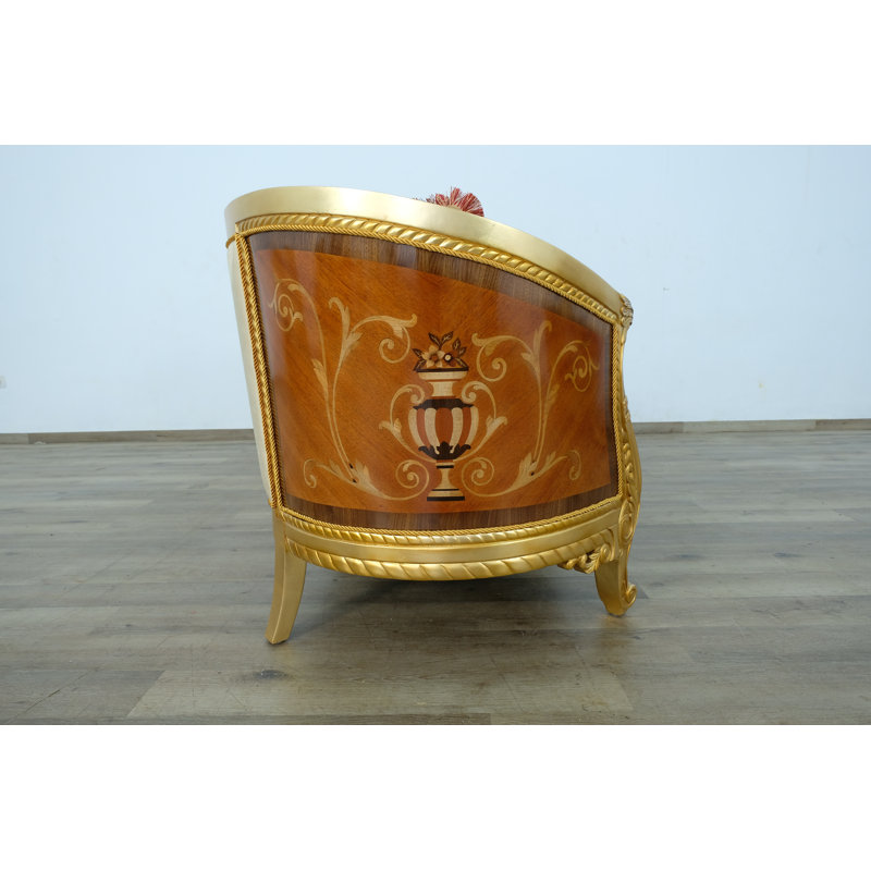 Luxor Sofa, 44.5" H x 105" W x 37.5" D, Gold