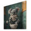 Koala avec lunettes dans la toilette II - Koala, décoration murale en bois animal - sur bois de pin naturel-1159166292
