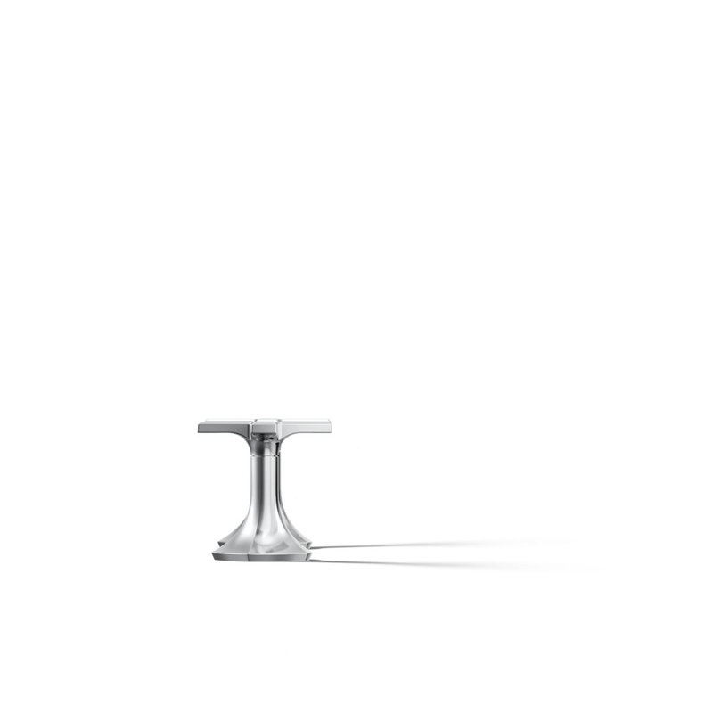 Occasion Deck-Mount Cross Bath Faucet Handles, 3.56" H x 3.44" W, Polished Chrome