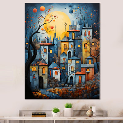 «Brookefields Cityscape Exquis Blue III», reproduction sur toile