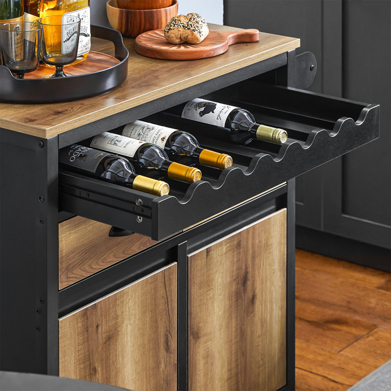 Alinna Wood Bar Cart
