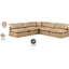 Canapé modulaire en cuir 5 pièces Hinami-94482430