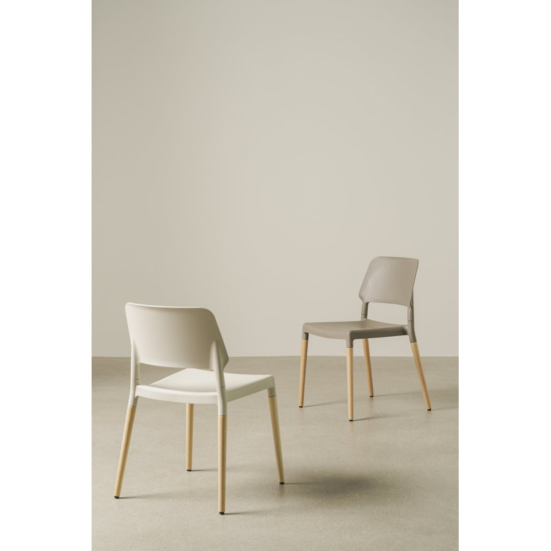 Belloch Chair, White, Natural Beech Wood