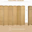 Paravent de 5,6 pi de hauteur, cloison pliante 6 panneaux d'intimité. Bois naturel, tissé à la main pour la chambre à coucher et le bureau à domicile, cloison.