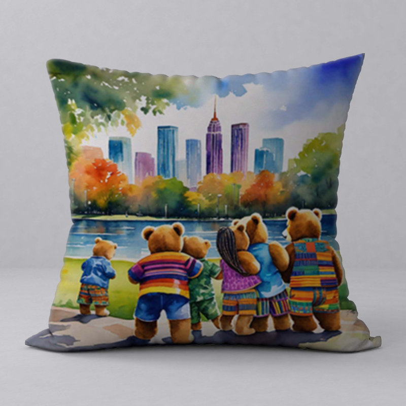 Polyester Throw Square Pillow Cover & Insert