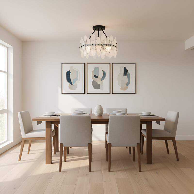 Abigail 4-Light Matte Black Semi-Flush Mount
