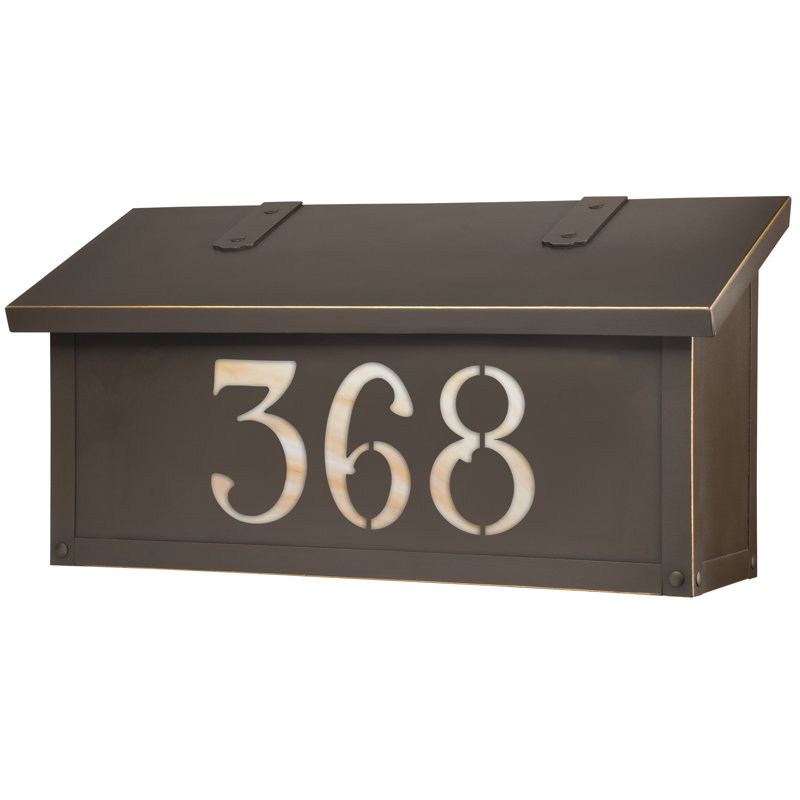 Brass Wall Mounted Mailbox, Yes, Architectural Bronze