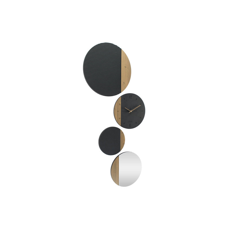 THE BLACK SYMBIOSIS 55cm Silent Wall Clock, Black