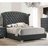 Kennedy Grey Upholstered Wingback Bed