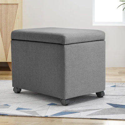 Rangement en tissu gris avec roulettes durables pour la maison et le bureau en utilisation mobile et efficace