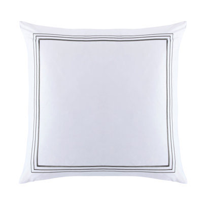 Taie décorative européenne moderne 27 x 27 pouces Border Broderie 100% coton