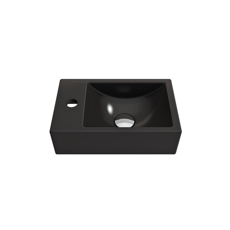 Milano 14.57'' L Bathroom Sink, Matte Black