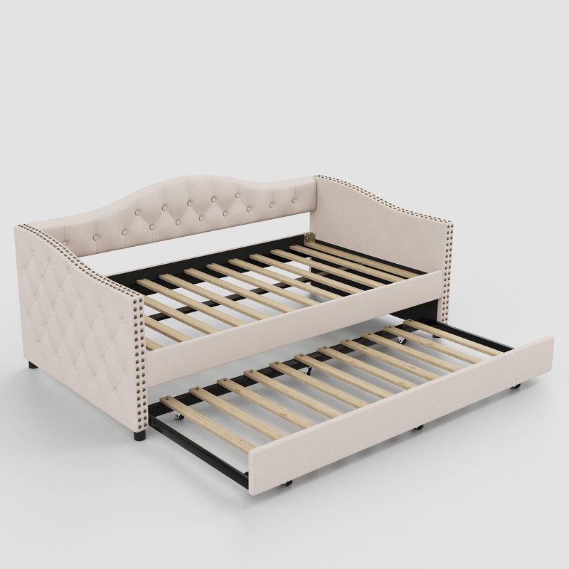 Lit de jour avec couchette Kaevion, Double, Beige