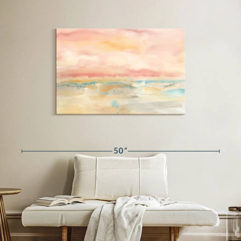 Avery Blush Seascape, 26" H x 39" W