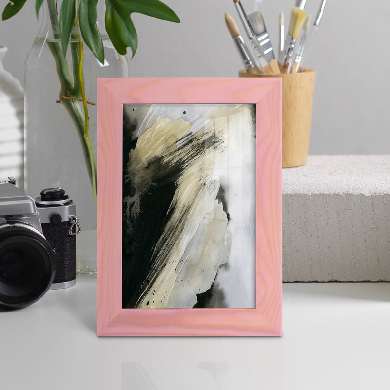 The Shore's Edge I Framed On Paper Print, 8" H x 6" W x 1" D, Pink Framed