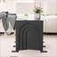 Table basse moderne noire peu encombrante pour le salon et la chambre à coucher, panneau de fibres à densité moyenne d'aspect bois facile à nettoyer-26685950