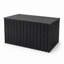 Boîte de rangement industrielle noire en métal pour couvertures, jouets et outils