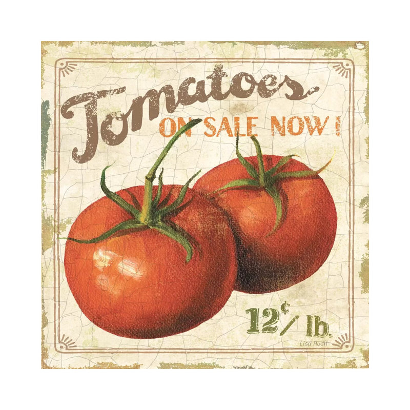 Tomatoes On Sale Now (on Special I) by Lisa Audit - Wrapped Canvas Painting, 45.72 cm H x 45.72 cm W x 1.91 cm D