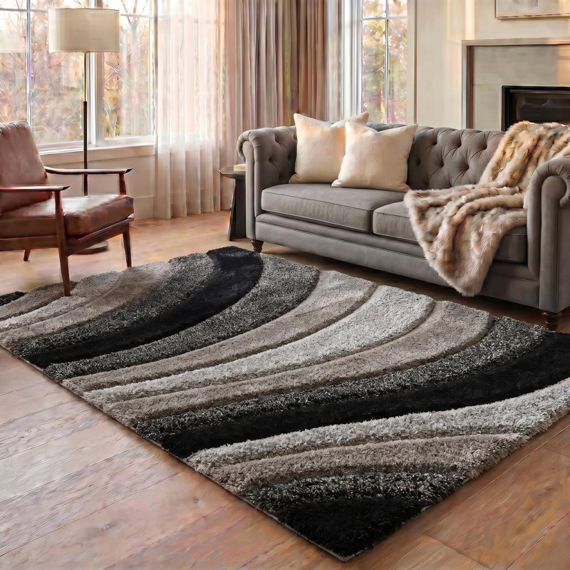 Runner Boise Geometric Shag Area Rug, Runner 60 x 220cm
