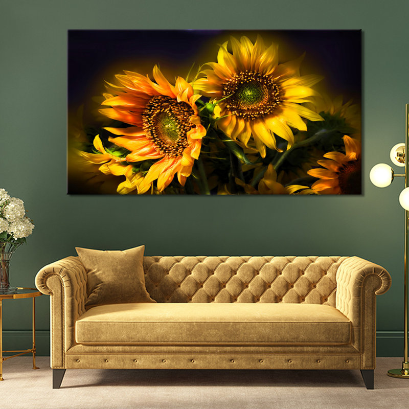 Beautiful Sunflowers - Wrapped Canvas Art Prints, 76cm H x 127cm W x 3.2cm D