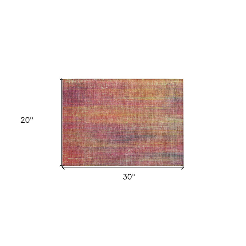 Tapis intérieur antidérapant à rayures rouges et oranges 2 pi x 3 pi