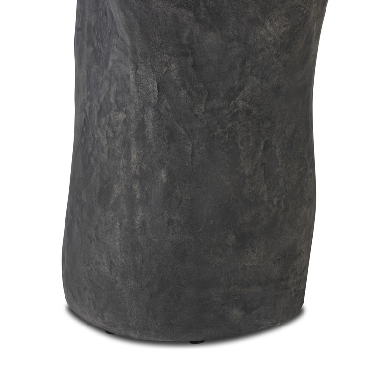 Bomba Tall End Table-Textured Black Concrete