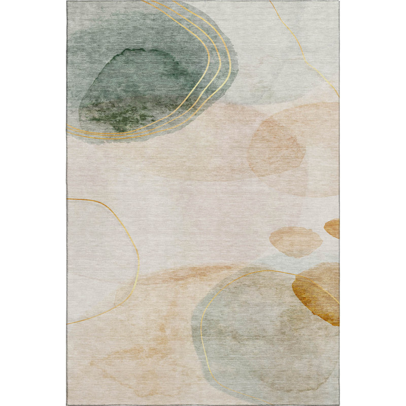 Cerrito Area Rug with Non-Slip Backing, Rectangle 8' x 10'