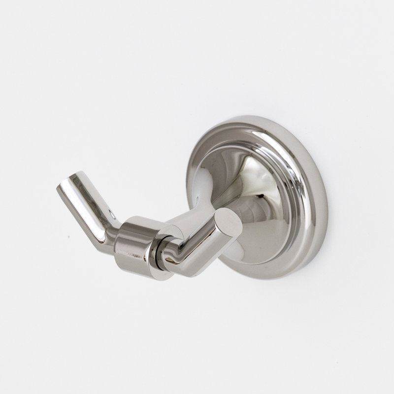 Double Robe Hook, Polished Nickel