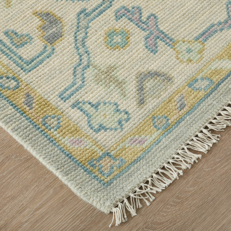 Karina Hand Knotted Wool Oriental Area Rug, Rectangle 7'9" x 9'9"