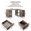 Bureau en coin Lishia de 60 po, bureau en L avec tiroirs de rangement, tablettes - bureau personnel, bureau d'ordinateur pour la maison et le bureau -70396626