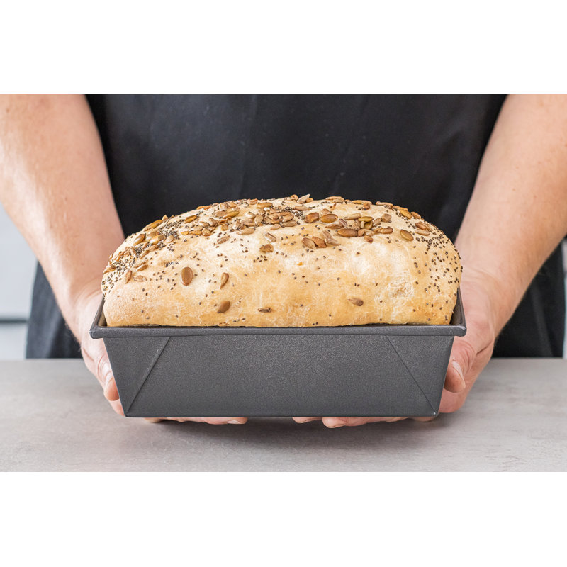 Box Sided Non-Stick Steel Loaf Pan, 15 cm