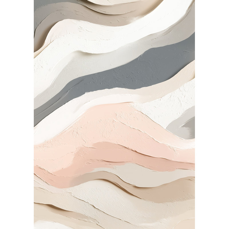 Papier peint abstrait avec motif mural neutre ondulé