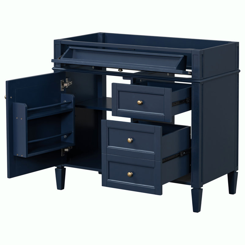 Meuble-lavabo 36 po sans lavabo supérieur, Bleu