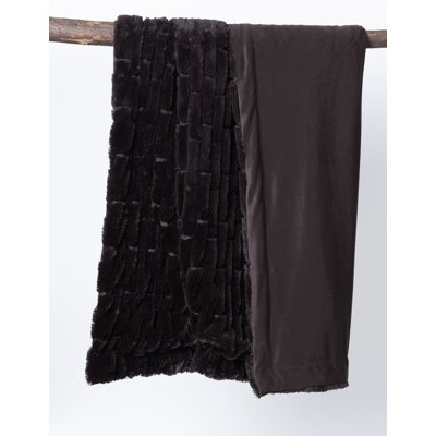 Chapland Solid Cozy Faux Fur Throw Blanket