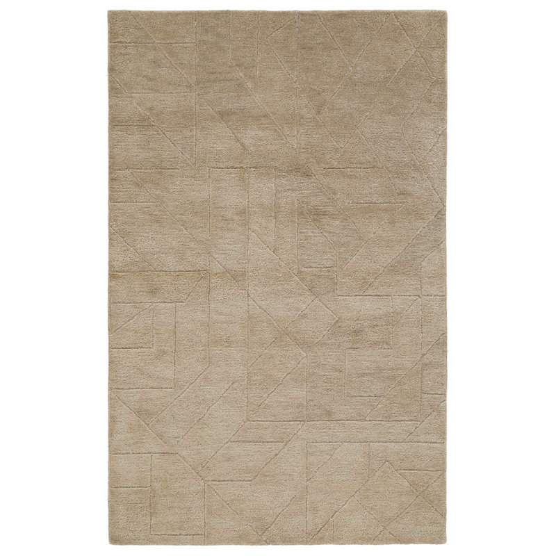 Tapis en laine touffeté à la main Ebern Designs, Rectangulaire 2 pi x 3 pi