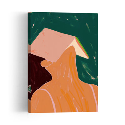 Refuge sous un livre - Affiche murale abstraite et minimaliste contemporaine