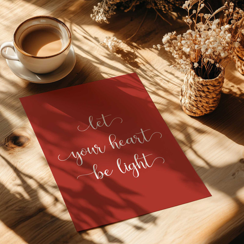 «Let Your Heart Be Light», reproduction d'art, 16 po x 20 po, Sans cadre