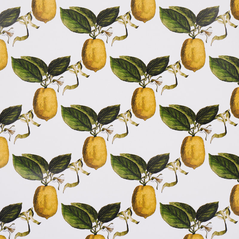 Schumacher x Johnson Hartig Le Citron Wallpaper, Ivory