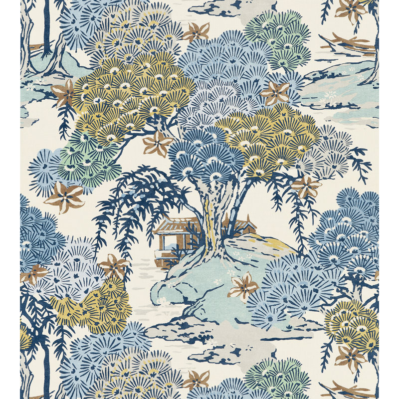 Tissu Pacifica Sea of Trees, Blue Ridge