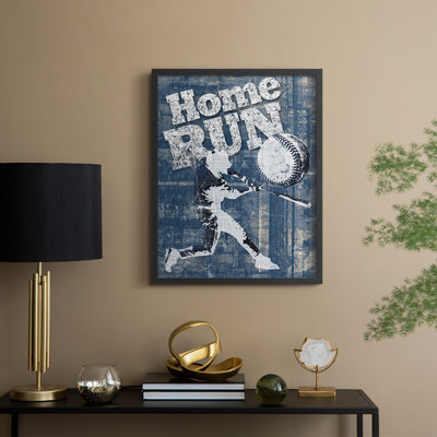 Reproduction encadrée Home Run - bois massif