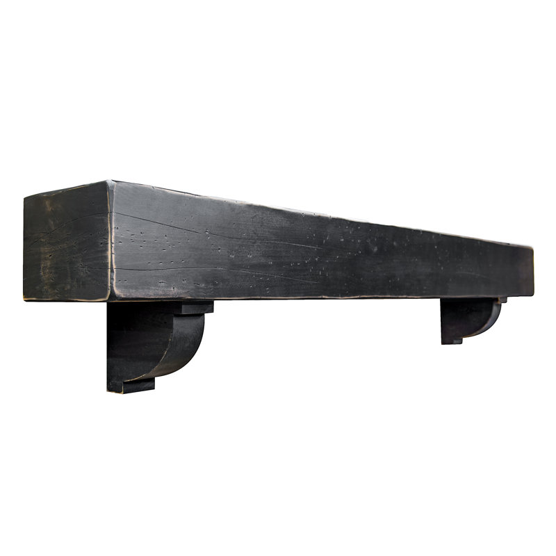 Breckenridge Fireplace Mantel, Satin Black, 60"