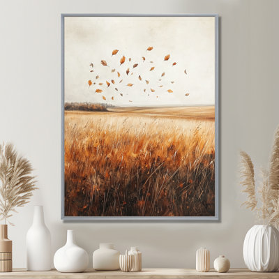«Marshall Windy Prairie Leaves In The American Prairies IV - Leaves», art mural encadré