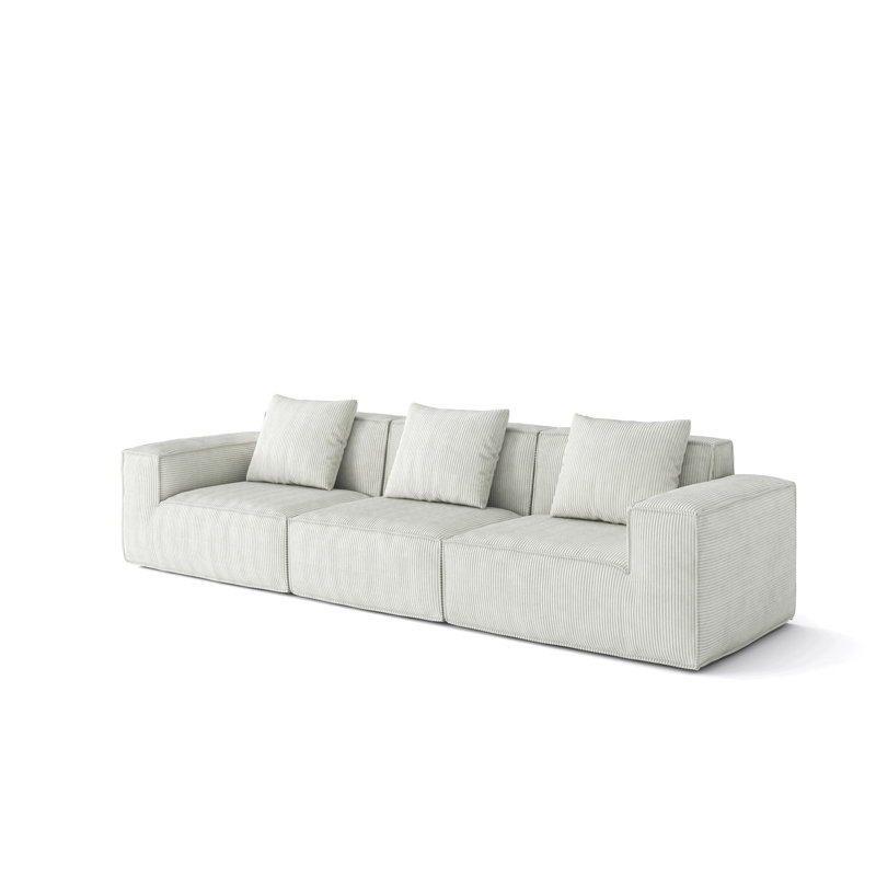 118" NASA-Grade Sectional Sofa with Cloud Couch Design & Zero Assembly, 5-Person Capacity Multi-Functional Seating
