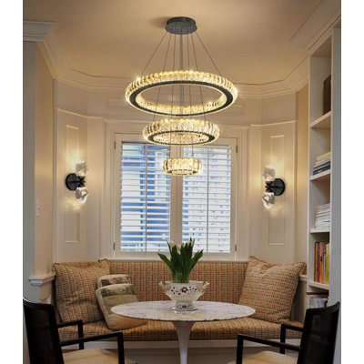 Modern Dimmable 3 Rings Led Chandelier