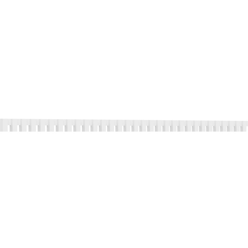 Garniture de bloc dentelé en PVC de qualité architecturale H 3 po x P 1 po x L 93 po Matthews, H 3 po x l 93 po x p 1 po