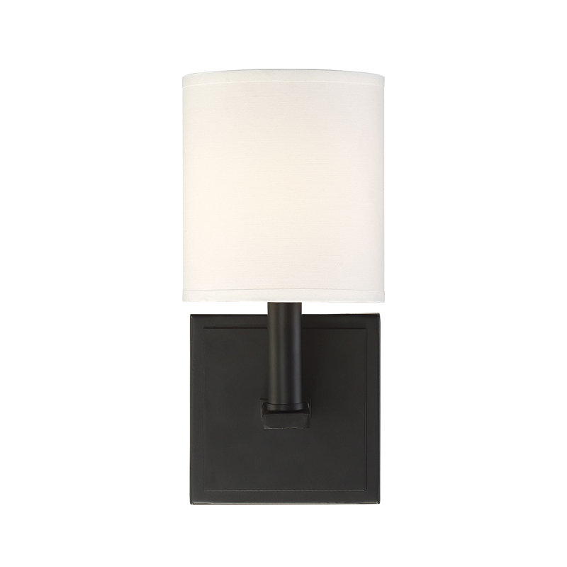 Skipton 1 - Light Dimmable Armed Sconce in Matte Black, Matte Black