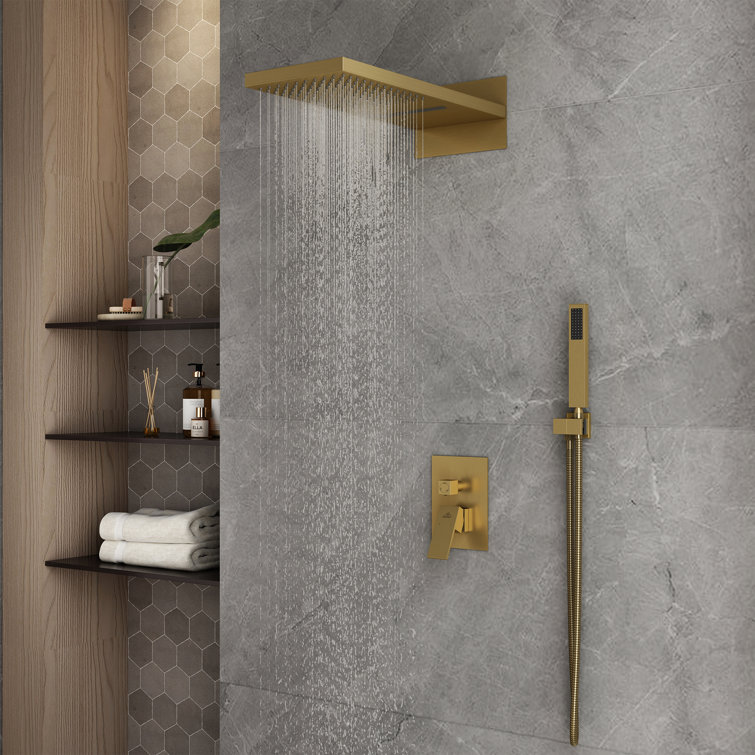 Rainier 22" Rainfall Complete Shower System with with Rainfall & Waterfall Spray, Handheld and Rough-in Valve Included